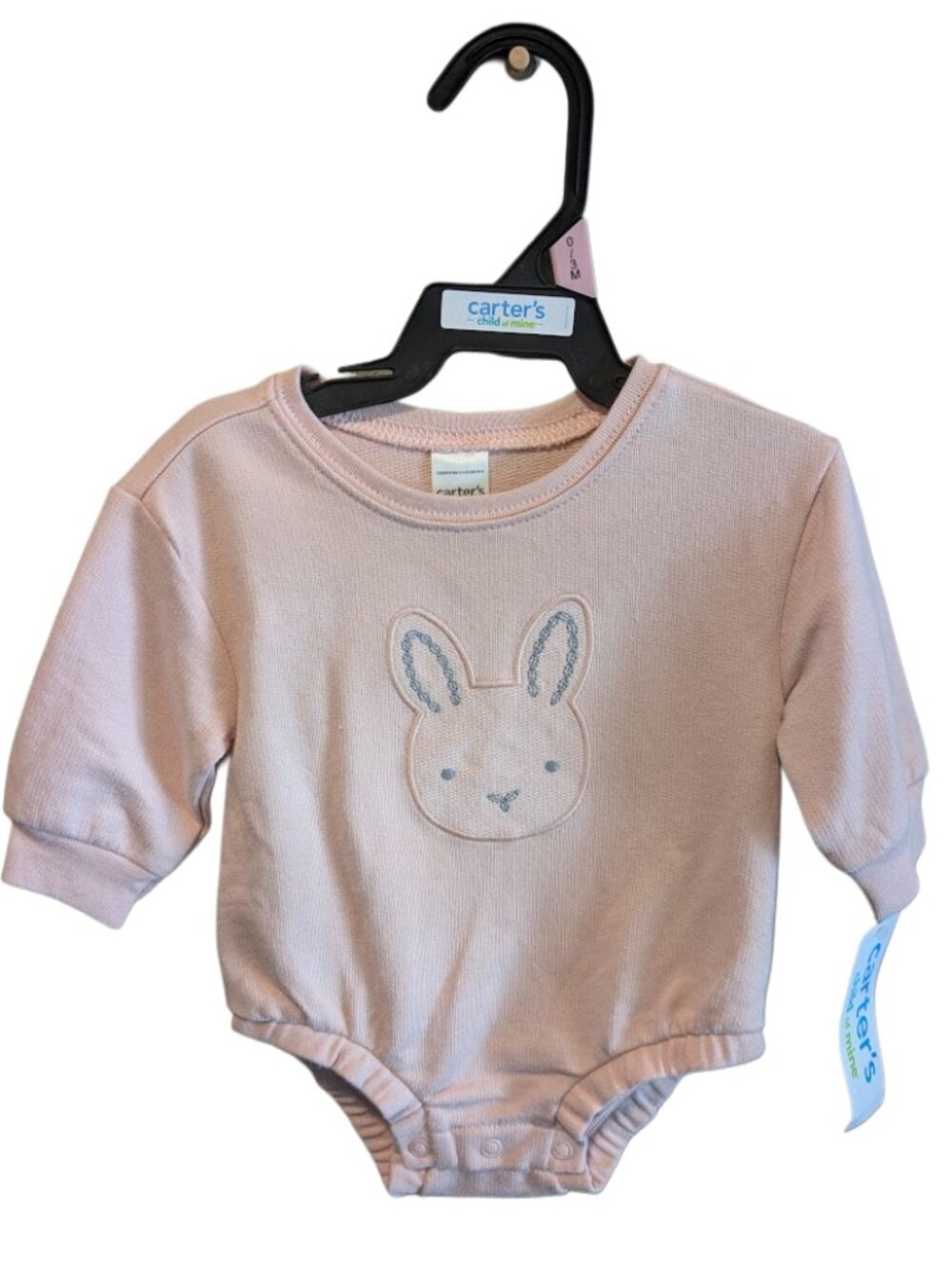 Carters Baby Girl Bunny Bubble Bodysuit Pink Long Sleeve Easter Infant